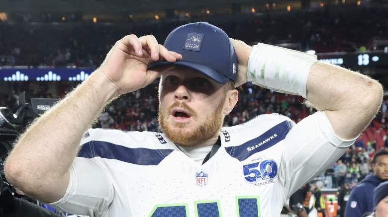 Seattle Seahawks quarterback Sam Darnold during an NFL game.