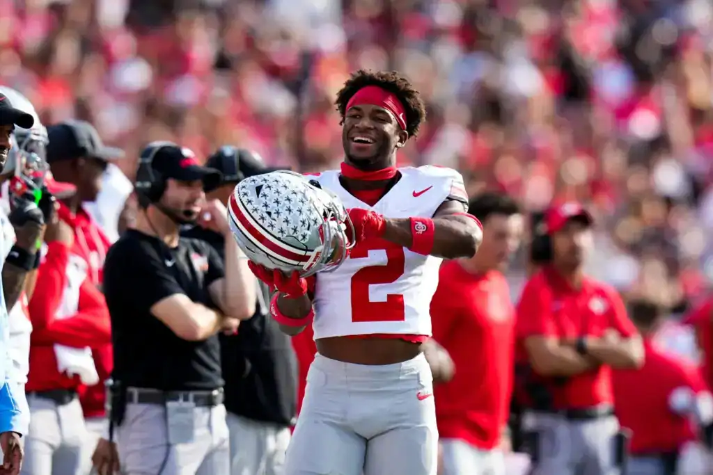 Caleb Downs, elite NFL draft prospect at safety and potential Cowboys draft pick.