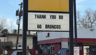 broncos marquee sign