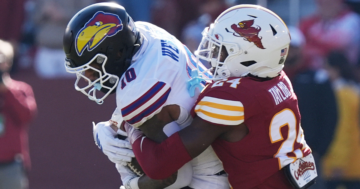 Dec 19, 2025; Norman, OK, USA; Oklahoma Sooners defensive lineman Markus Strong (99) against the Alabama Crimson Tide during the CFP National Playoff First Round at Gaylord Family Oklahoma Memorial Stadium. Mandatory Credit: Mark J. Rebilas-Imagn Images