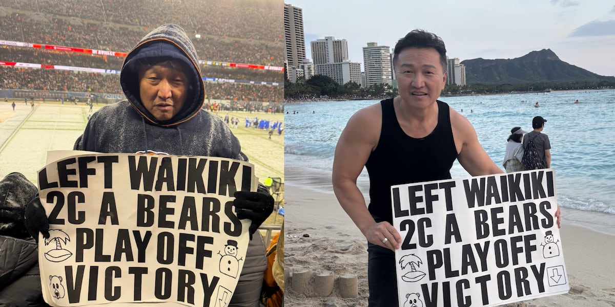 Freezing Hawaii football fan shares warm memories after going viral
