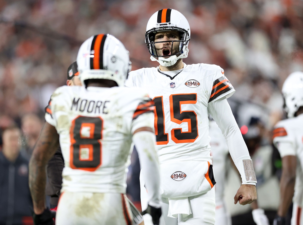 Joe Flacco and Elijah Moore