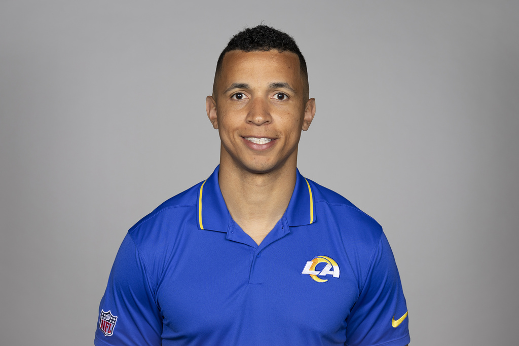 This is a 2024 photo of Nate Scheelhaase of the Los Angeles Rams NFL football team. This image reflects the Los Angeles Rams active roster as of Wednesday, April 10, 2024 when this image was taken. 