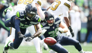 Seattle Seahawks D'Anthony Bell blocked punt New Orleans Saints 2025...