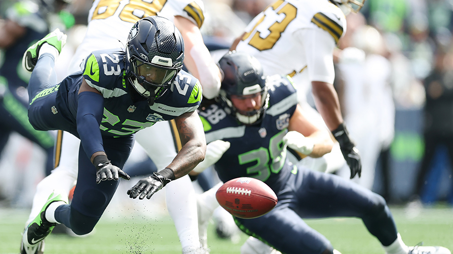 Seattle Seahawks D'Anthony Bell blocked punt New Orleans Saints 2025...