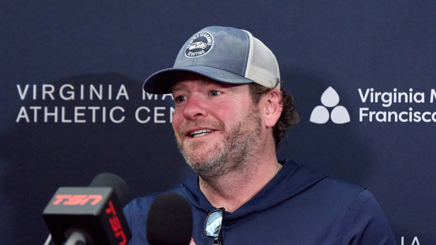 Seattle Seahawks GM John Schneider press conference January 2026...