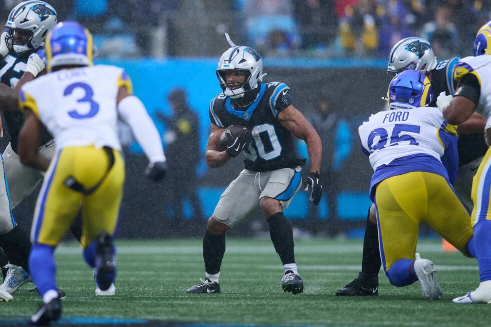 The Panthers ran for a team total 164 yards during their Nov. 30 matchup with the Rams.