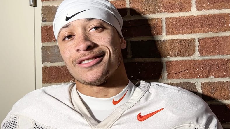 Clemson CB Avieon Terrell stands on the field after practice. vikings myths and misses 2026