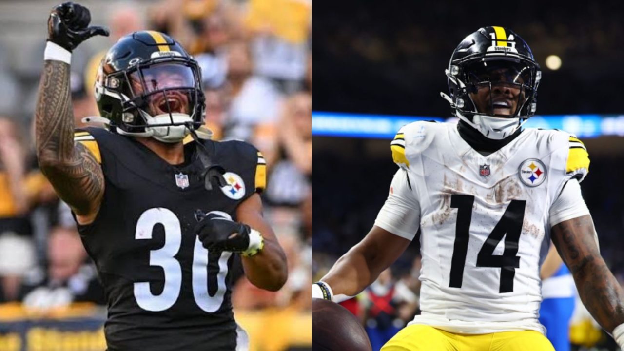 Pittsburgh Steelers running backs Jaylen Warren and Kenneth Gainwell