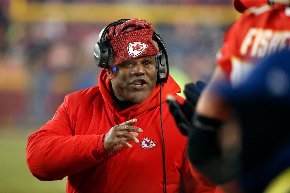 FILE - In this Jan. 20, 2019, file photo, Kansas City Chiefs offensive coordinator Eric...