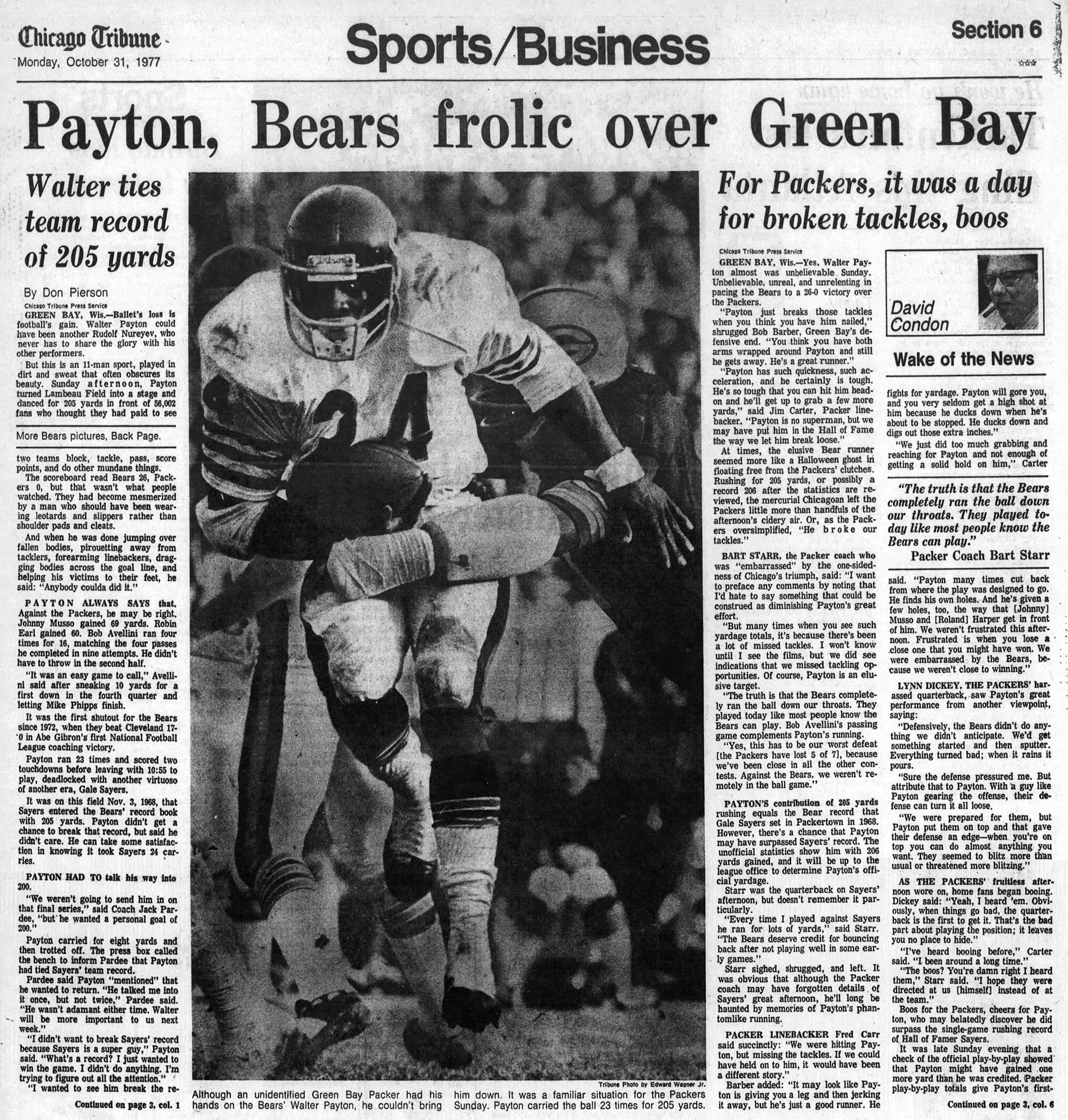 As published in the Oct. 31, 1977, edition of the Chicago Tribune.