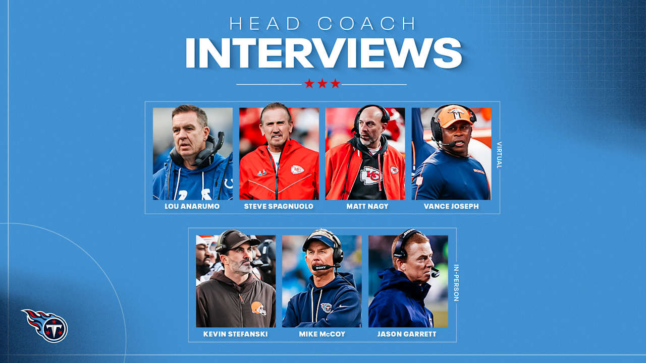 Titans Complete Interviews With Seven Candidates in First Week of Head Coach Search