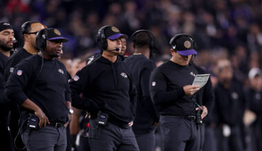 Baltimore Ravens John Harbaugh Mike Macdonald...