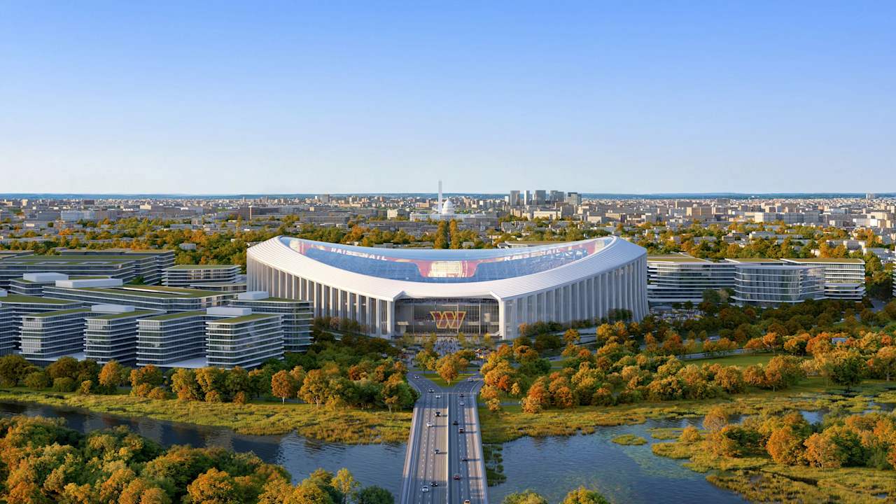 Commanders unveil initial renderings of new roofed stadium at RFK site