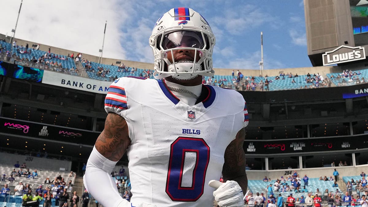 Keon Coleman before an NFL game