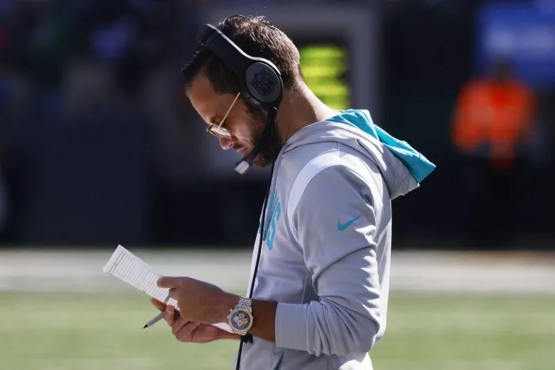 Former Miami Dolphins head coach Mike McDaniel posted a 35-33 record over four seasons. File Photo by John Angelillo/UPI