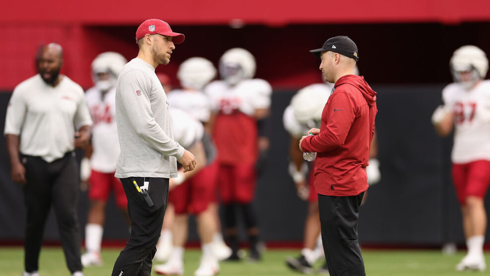 Cardinals coordinators Nick Rallis and Drew Petzing...