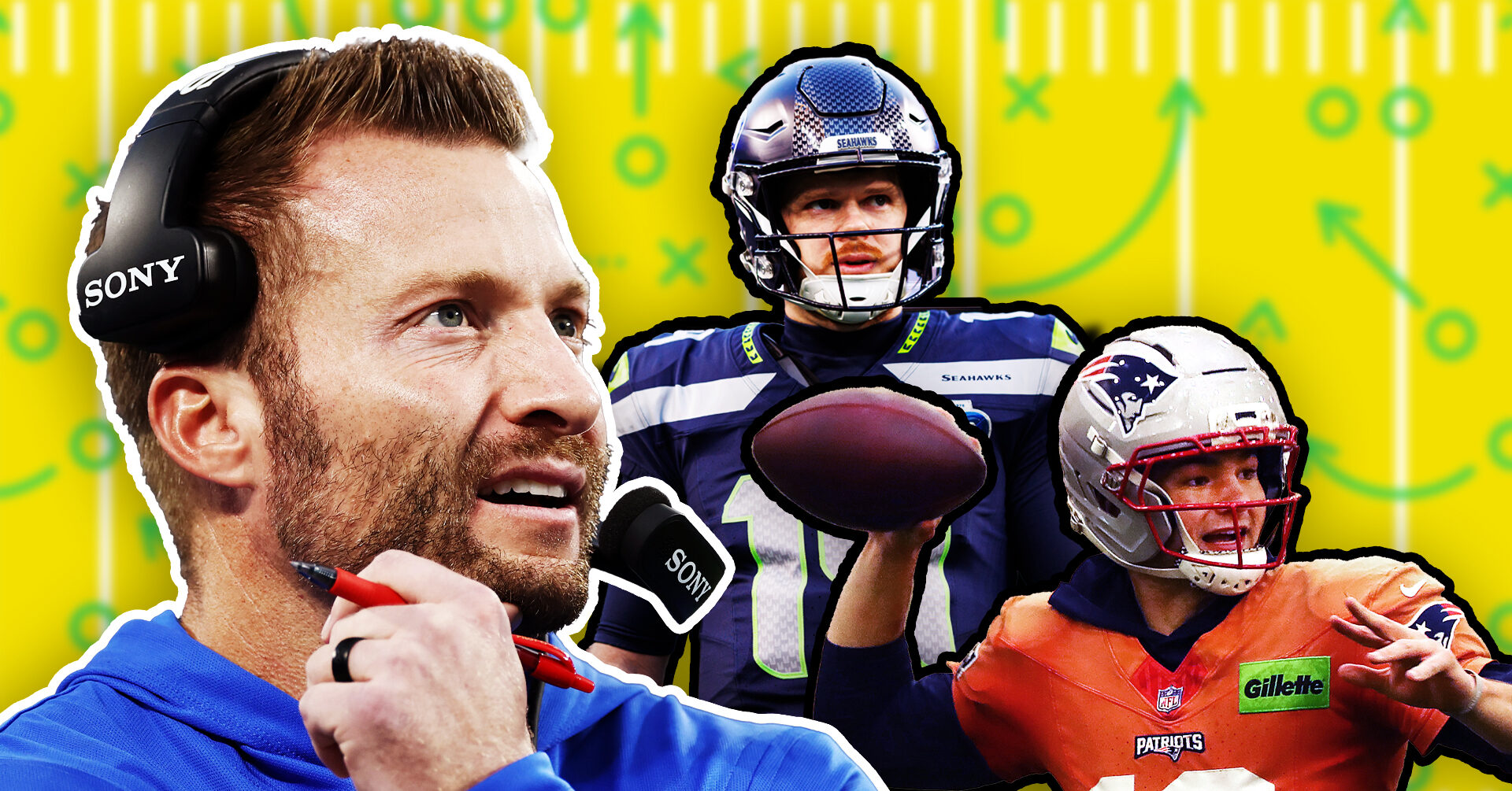 Rams-Seahawks Part 3, Drake Maye vs. Jarrett Stidham, Bills Press Conference Debacle, and Boomers Don’t Drink Water