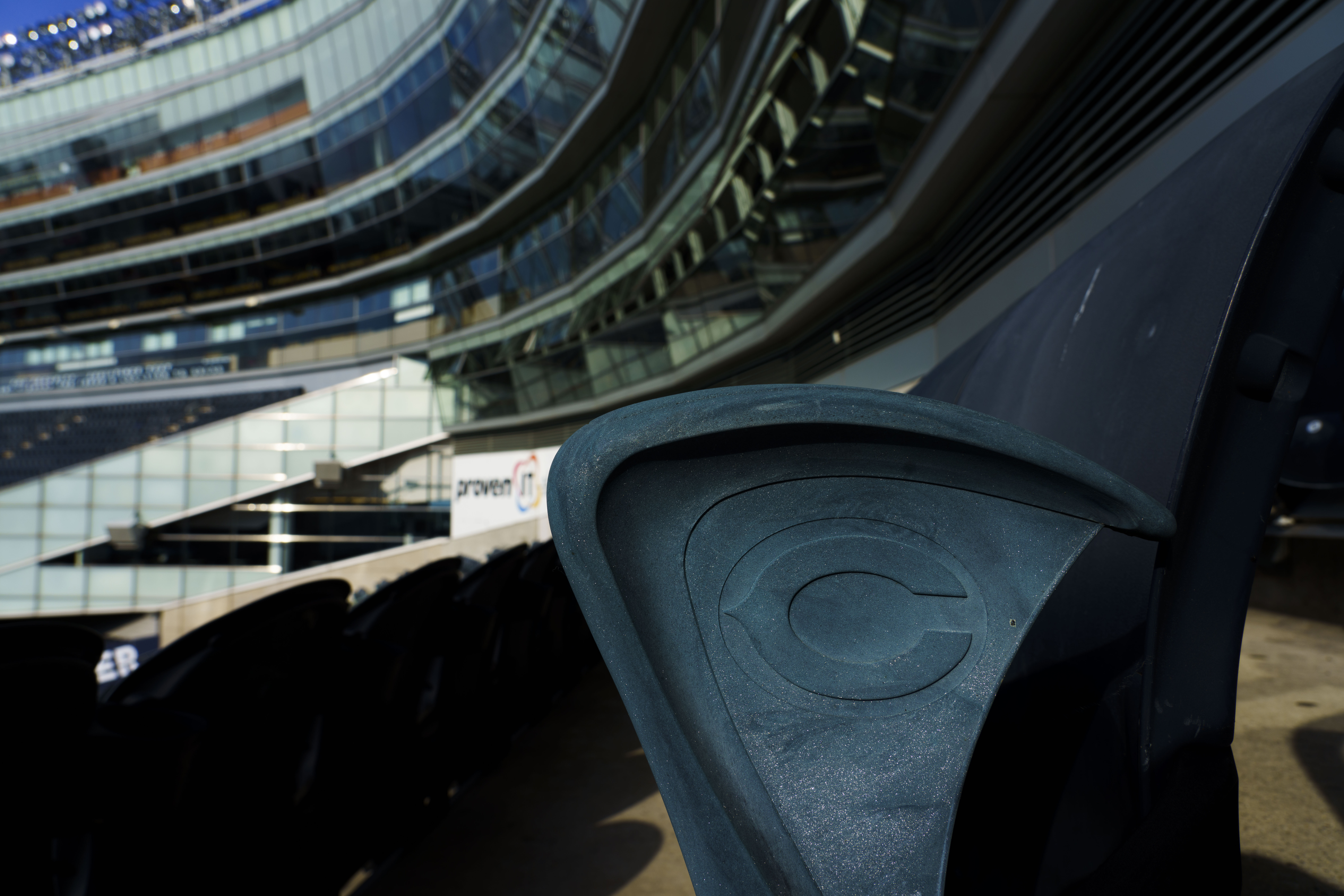 Soldier Field sits empty before the Chicago Fire play the...
