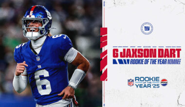 Jaxson Dart nominated for Pepsi Rookie of the Year