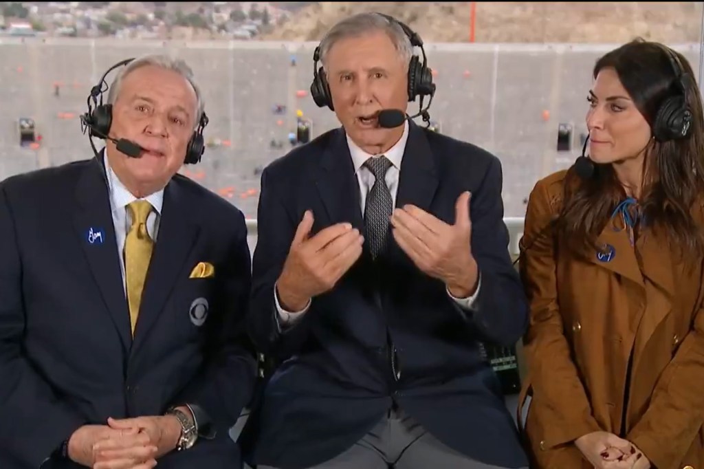 Gary Danielson, pictured in the center, had his final broadcast with CBS on Dec. 31.