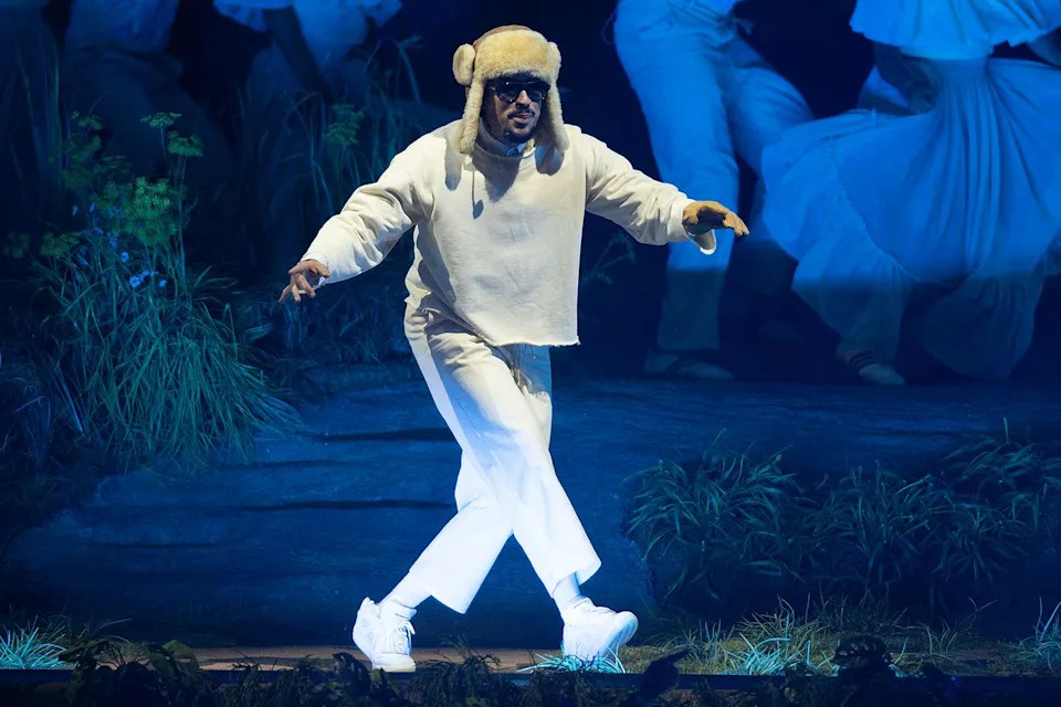 RICARDO ARDUENGO/AFP via Getty  Bad Bunny performs at the first show of his residency at the Coliseo de Puerto Rico in San Juan, Puerto Rico, on July 11, 2025