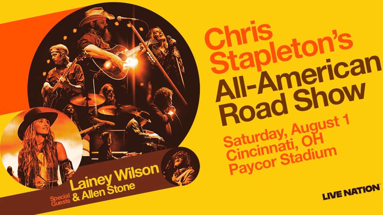 Chris Stapleton and Lainey Wilson To Perform at Paycor Stadium
