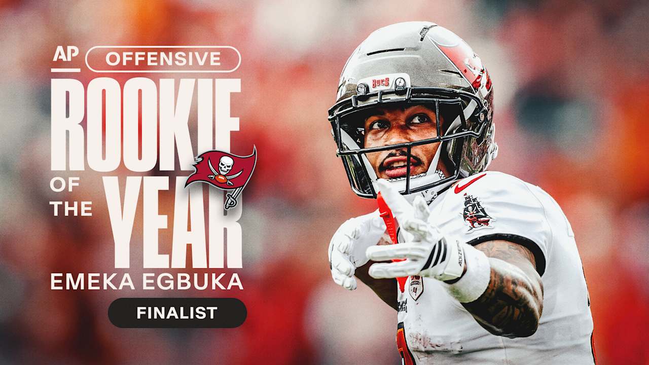 Bucs WR Emeka Egbuka Named 2025 Offensive Rookie of the Year Finalist