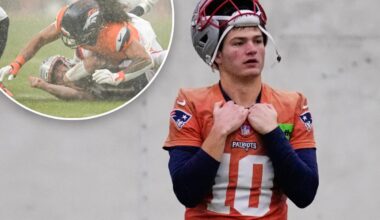 Drake Maye misses Patriots practice in Super Bowl 2026 injury drama