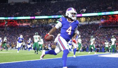 NFL rushing yards leader: Bills’ James Cook has lead over Colts’ Jonathan Taylor