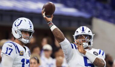 Once competing to start, Colts have two QBs with contrasting team futures in Indianapolis
