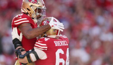 49ers HC Kyle Shanahan has high praise for 2 of his offensive starters