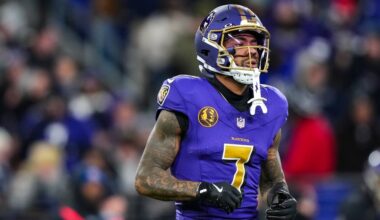 Ravens downgrade WR Rashod Bateman, DT Taven Bryan