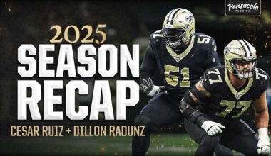 Saints OL Dillon Radunz and C/G Cesar Ruiz's 2025 NFL Season Recap
