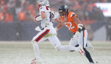 Patriots hold off Broncos in wintry AFC Championship Game, advance to Super Bowl LX