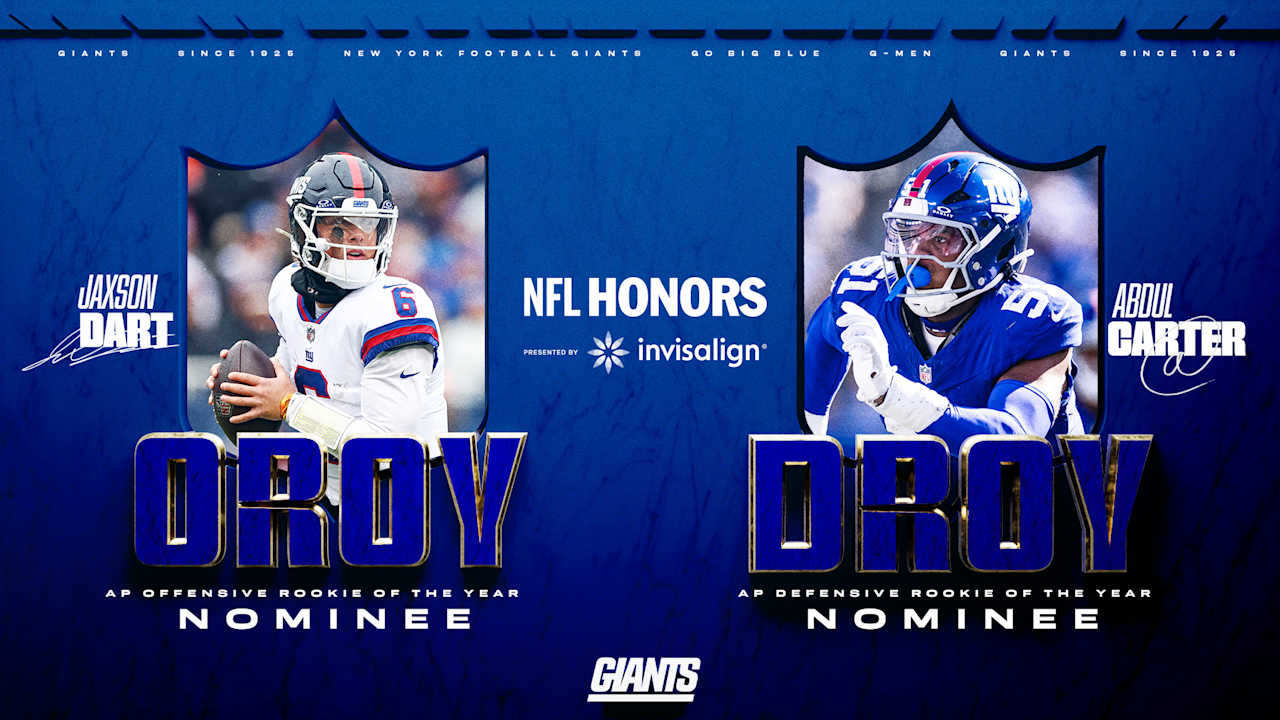 Abdul Carter, Jaxson Dart nominated for AP NFL Rookie of the Year honors