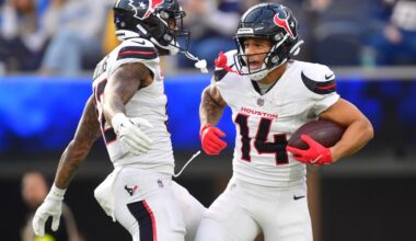 Houston Texans statistics: Jayden Higgins, Jaylin Noel vs. Chargers