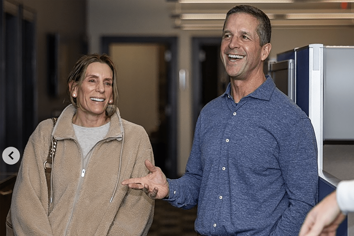 John Harbaugh explains how wife helps him in ‘crazy’ NFL world at Giants introduction