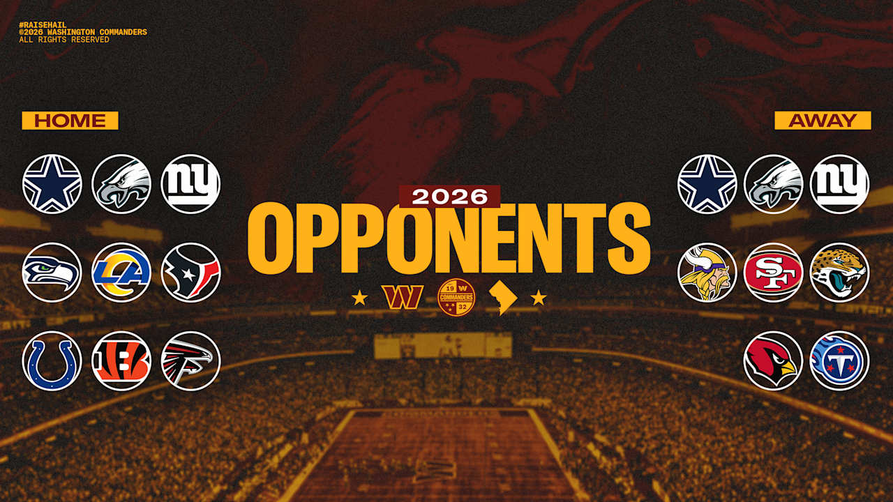 Commanders 2026 home and away opponents set
