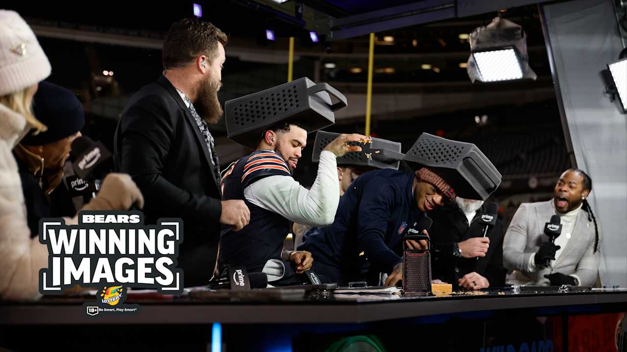 Postgame & locker room celebration photos from Bears' wild card win over Packers - Chicago Bears