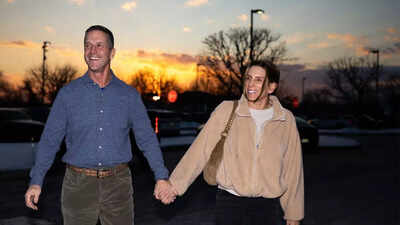 John Harbaugh’s wife Ingrid turns heads during Giants’ headline-making entrance