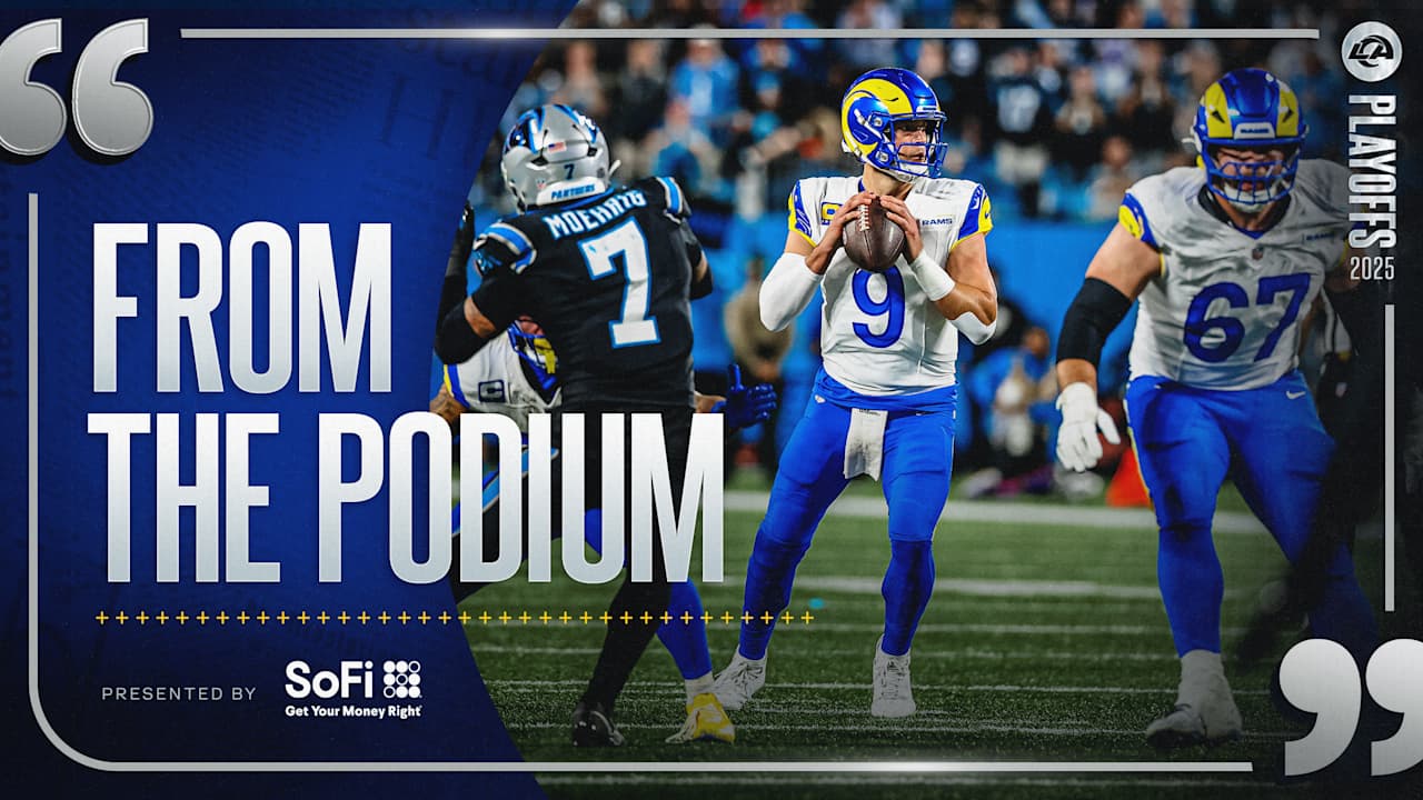 Sean McVay, Matthew Stafford, Davante Adams and Colby Parkinson on Rams snatching high-scoring Wild Card victory over the Panthers