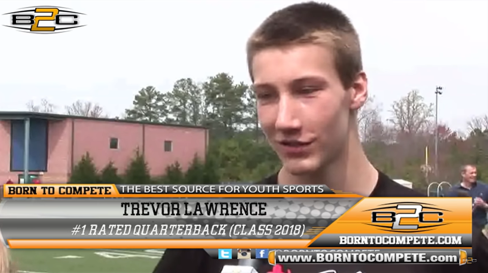 Lawrence sported a buzz cut during his 2018 freshman days