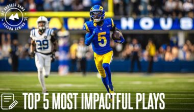 Top 5 most impactful plays of the Rams' 2025 season based on win probability added in victories