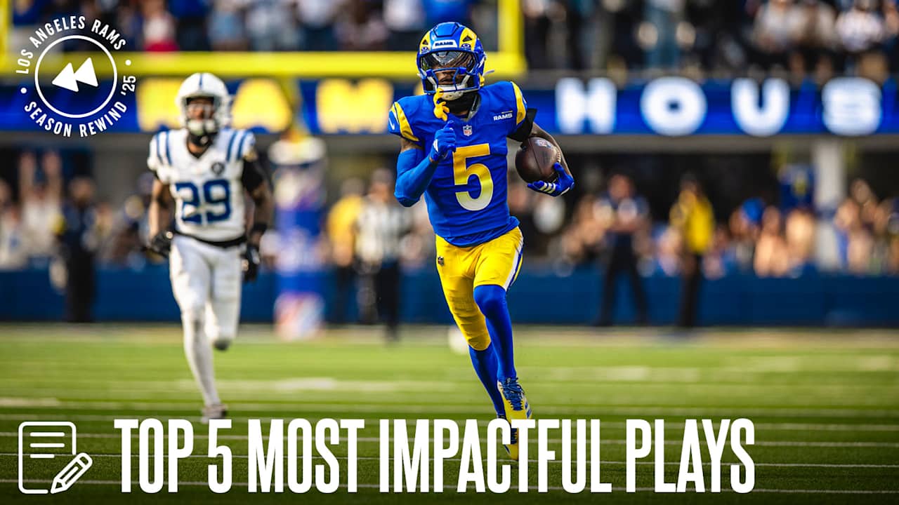 Top 5 most impactful plays of the Rams' 2025 season based on win probability added in victories