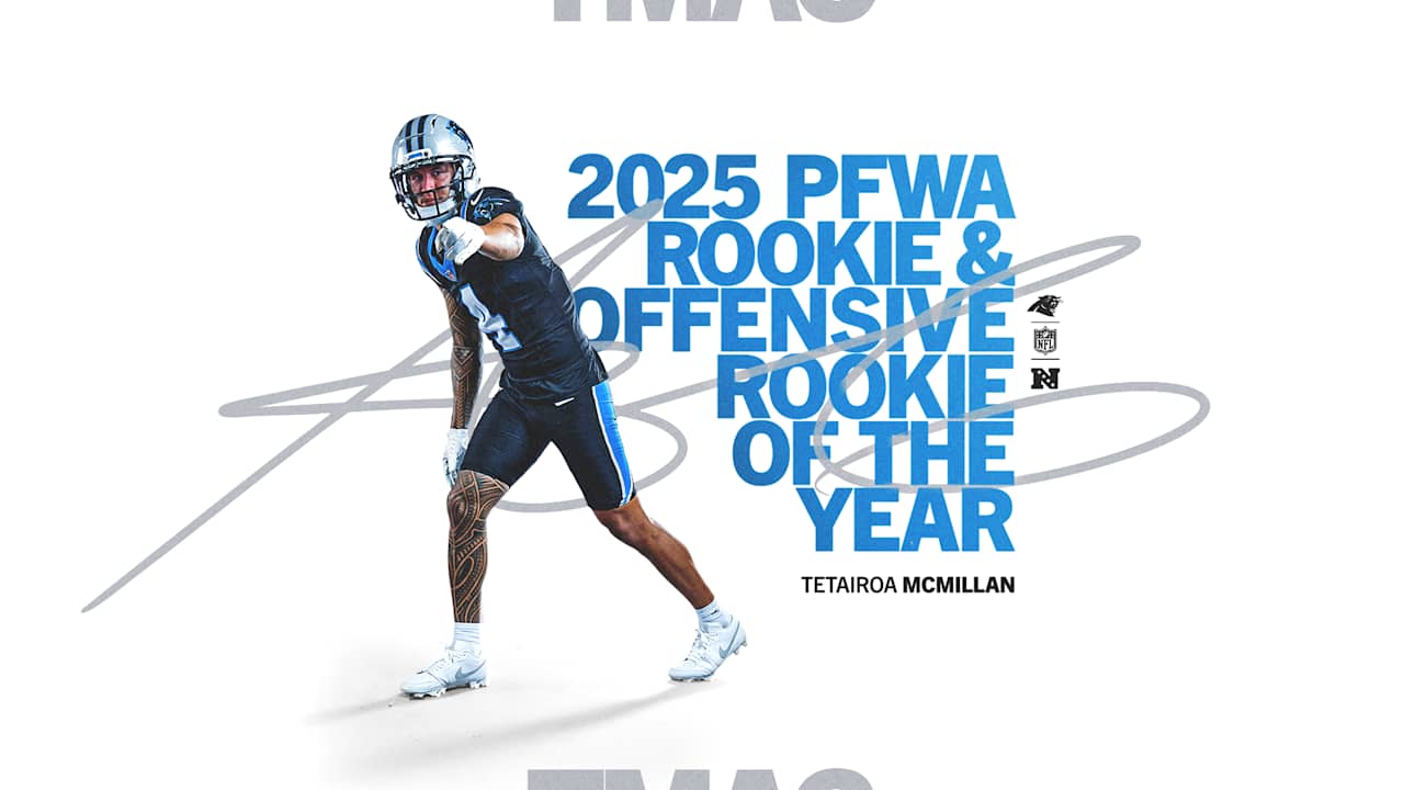 Tetairoa McMillan named PFWA Rookie and Offensive Rookie of the Year