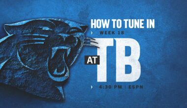 Carolina at Tampa Bay Buccaneers in Week 18