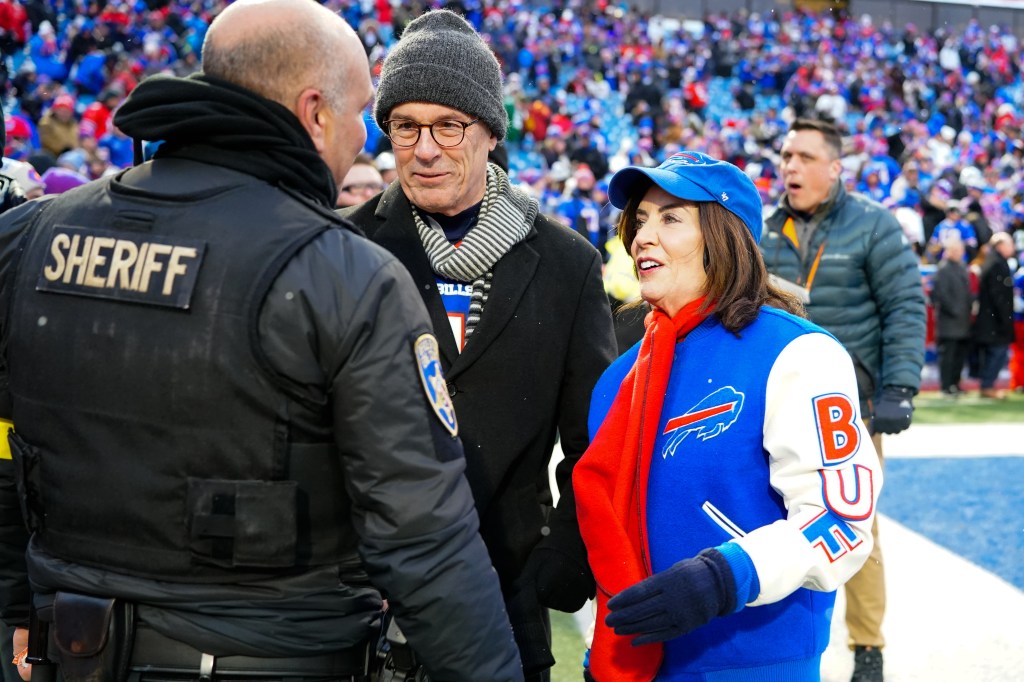Hochul hasn't been shy about her Bills fandom. 