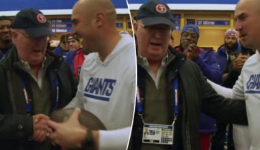 Giants dedicate win to John Mara as owner celebrates with team during cancer battle