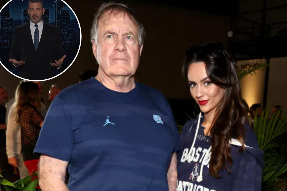 Jimmy Kimmel mocks Bill Belichick and Jordon Hudson after Hall of Fame snub